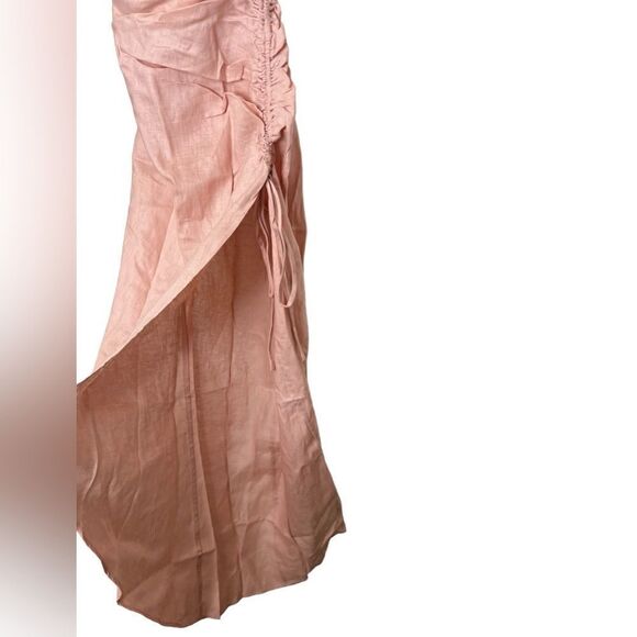 Rumer The Label x Revolve Prima Pink 100% Linen Resortwear LouLou Maxi Dress - Picture 8 of 11